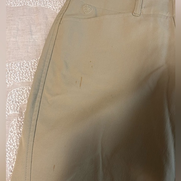 Ariat Side Zip Knee Patch Breeches, Tan - 24L - Picture 3 of 4